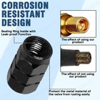 4x Black Aluminum Metal Wheel   Tire Valve Stem Car-truck Air Caps Covers