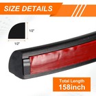 1 2 x1 2 x158  Flexible Quarter Round Wall Trim Double Self-adhesive Black