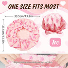 Shower Caps For Women Reusable Waterproof  Large Double Layer Satin Lined Hair