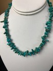 Vintage Native American Navajo Sterling Turquoise Nugget Necklace Southwest 17 