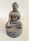 Chinese Bronze Figure Guan Yin 4 5 ht Finely Detailed Fingers Lotus Blossom Base