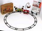 Ex all Orig  green  Vers  disney 1934 Lionel Mickey Mouse Hand Car box Set track