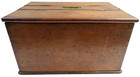 Antique English Oak Document Box - 13 75  X 10 25  X 7 62  - Excellent Condition