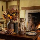 Ragon House 10 25  Vintage Brown Owl Figurine     Fall   Halloween Centerpiece