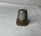 Antique Sterling Silver 925   14k Gold Overlay Size 7 Thimble Mck   D