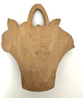 Vintage Souvenir  Los Angeles Calif  Pyrography Pincushion needle Holder Hanging
