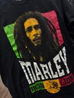 Vintage Bob Marley Iron Lion Zion Rootswear T-shirt Men   s Medium Black     Pre-own
