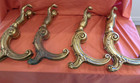 Vintage French Brass Figurine Shelf Bracket Table Leg  Architectural Salvage X 4