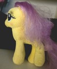 Ty My Little Pony Fluttershy Plush Yellow Pony Purple Mane Gold Wings 2014