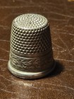 Vintage Simons Brothers Sbc Size 8 Nickel Silver Bird Floral Thimble Usa