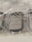  lot Of 4  New Jagermeister Stag Logo Mirrored Promotional Dog Tag With Necklace
