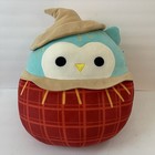 Squishmallows 16  Fall Winston The Owl     Scarecrow Hat   Shirt     Soft Plush Toy