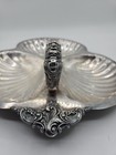 Vintage Wallace Baroque Silver-plate Clam Shell Three Plate Footed Dish