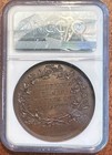 1845   1860 Benjamin Franklin Bronze Medal Ngc Ms66 Bn Sch-gm-34 - Highest Graded 