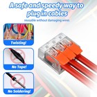 90pcs For Wago 221 Lever Nuts Compact Splicing Wire Connectors - 2 3 5 Terminal