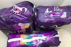 Poise Overnight Pads   8 Extra Coverage Protection  Aprox105ct  Open ripped Pks