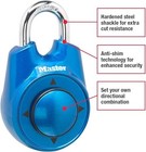 Master Lock Speed Dial Resettable Combination 1500id Directional Movement Blue