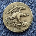 1837 Feuchtwanger   s Composition One Cent Hard Times Token Eagle Jewish Merchant