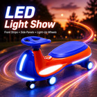 12v Kids Electric Twist Car With Led Lights   Music For Ages 3-6