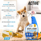 Pet Odor And Stain Eliminator - 32 Oz Active Enzyme Cleaner For Dog   Cat Urine 
