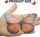  50 Pcs Monarch Butterfly Decor Artificial Butterflies For Bouquets Crafts  