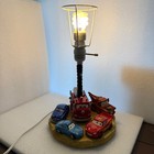 Kids Disney Pixar Cars Table Lamp 3d Lightning Mcqueen Mater Doc Red    no Shade