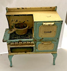 Vtg Arcade Cast Iron Dollhouse Kitchen Appliance Lot Boone Roper Leonard Pot 4pc