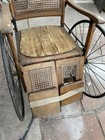 Antique Wicker wooden  Wheelchair-good Condition  Circa 1860-1910 