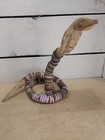 Vintage Driftwood Bottle Cap Snake 4 Ft Of Bottle Cap Cobra Folk Art