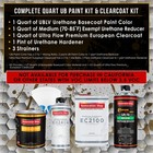 Inferno Orange Pearl Metallic Urethane Basecoat Quart Kit   European Clear Coat