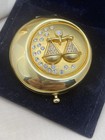 Vintage Estee Lauder Zodiac Sign Gold Compact Pressed Powder Libra New In Box