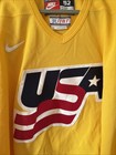 Men   s Nike Retro Team Usa Iihf Authentic Practice Jersey Sz 52 - Yellow Rare