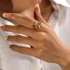 Customized Two Name Ring Adjustable Jewelry Zircon Stainless Steel Partner Gift
