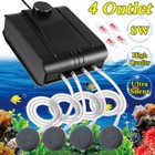 350 Gallon Adjustable Silent Air Pump Large Aquarium Fish Tank 4 Outlet