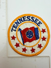Tennessee State Flag Yellow Bdr Travel Souvenir Embroidered Sew-on Patch Vintage