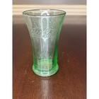 Coca-cola Georgia Green Glass Tumblers Set Of 5 Embossed Logo Contour Shape