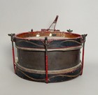 Rare 19th Century Military Painted Snare Drum In Nice Working Antique Condition