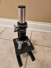 Vintage Monolux No  108167 Microscope With Wooden Case W  3 Eyepieces