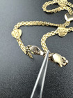14k Yellow Gold Cute Heart Charms Double Cable Chain Anklet 9 75 
