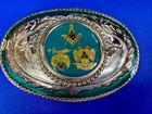 Shriners Scottish Rite Square   Compass Freemason Masons Fraternal Belt Buckle