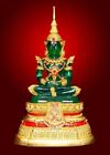 Thai Amulet Real Gold Plated Pendant Emerald Buddha Decorate Frame Waterproof  9