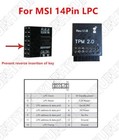 1 X Tpm 2 0 Security Module Trusted Platform Module For Msi 14pin Lpc Ms-4136