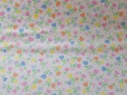 Colorful Tulips On White Cotton Fabric By Kanvas Sold Bty