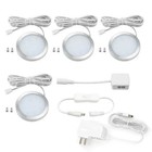 4pack Led Puck Light Wireless Under Cabinet Lighting Kit Kitchen Counter Lamp Us