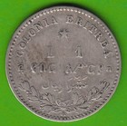 Coin Silver Eritrea 1 Lira 1891 Italian Colony Vf Leipzig