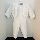 Vtg Tux Children s Wear Size S  2 Piece White Tuxedo  3h1 