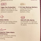 2pc Universal 10-year Battery Combination Smoke Fire Carbon Monoxide Detector