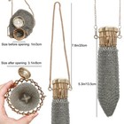 Handmade 1920 s English Vintage Coin Purse Wallet  Chain Metal Mesh Wallet Fo   