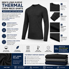 3-pack Men   s  Long Sleeve Waffle Thermal Crew Neck Shirts Cotton Blend  s-2xl 
