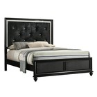 New Black Silver Queen King Full 4pc Bedroom Set Modern Glam Furniture Bed d m n